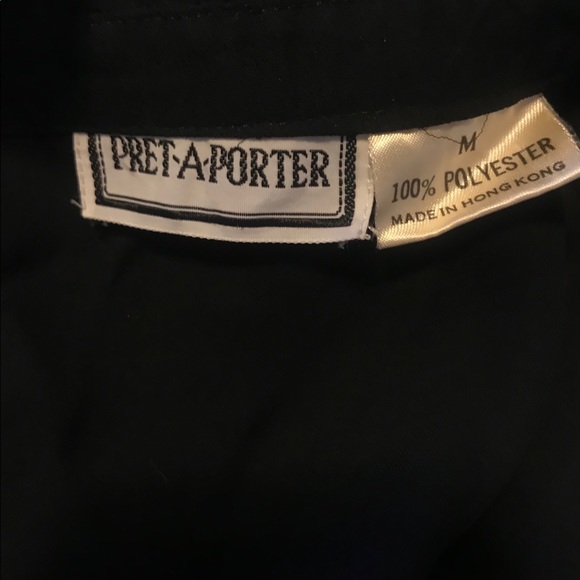 PRET-A-PORTER black blouse with ruffled collar - Picture 3 of 3